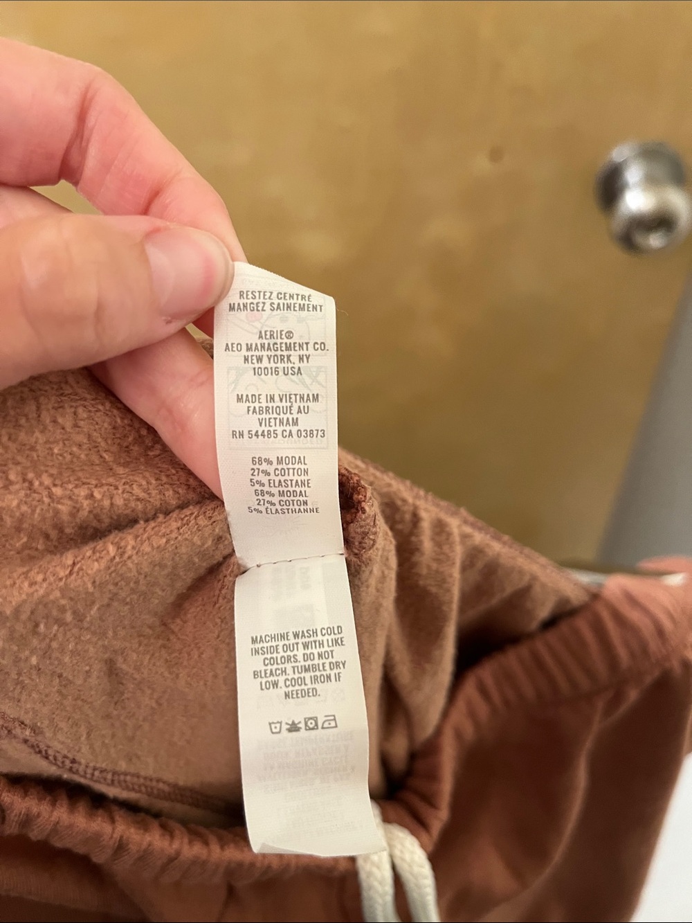 Offline by Aerie Rust Brown Drawstring Jogger Sweats - Picture 4 of 4